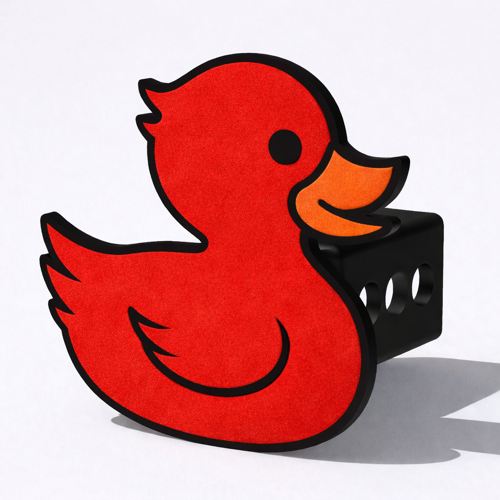 Red Jeep Duck hitch cover (hitch cover)